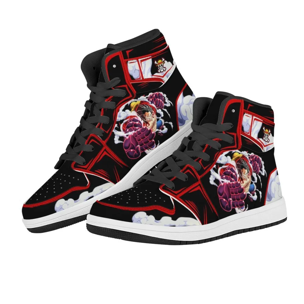 2023 Anime One Piece Luffy Canvas Sneakers Casual Shoes Basketball Shoes Cartoon Printing Comfortable Flat Shoes 20 - One Piece Shoes Store