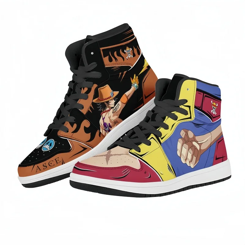 New One Piece Luffy Ace Chopper Adult Sports Shoes Fashion Anime Boys Sneakers Casual Breathable Running 1 - One Piece Shoes
