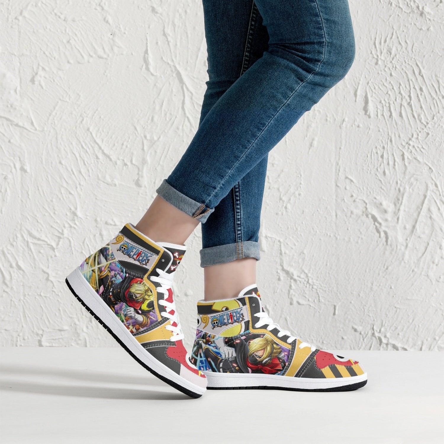 vinsmoke sanji stealth black one piece j force shoes cie1q - One Piece Shoes Store