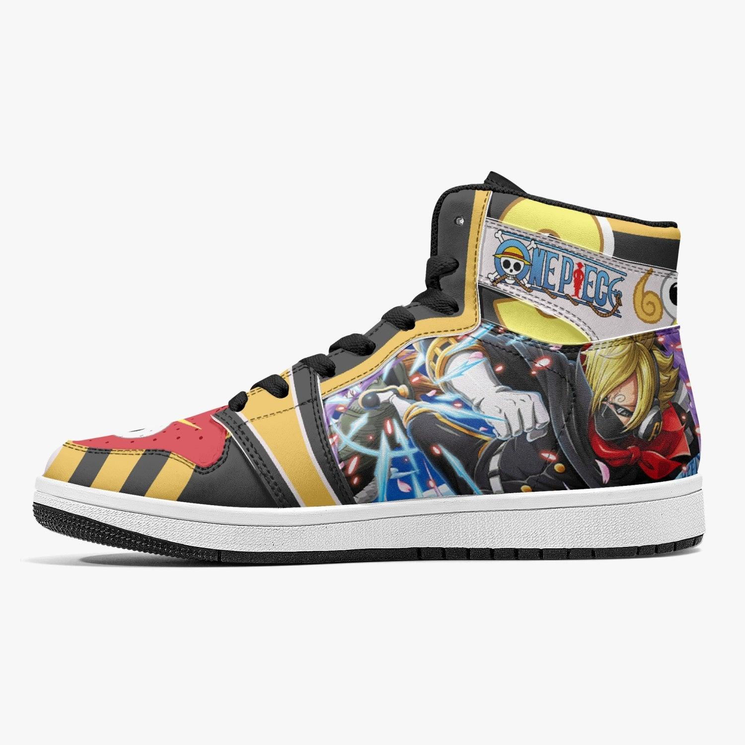 vinsmoke sanji stealth black one piece j force shoes y09no - One Piece Shoes Store