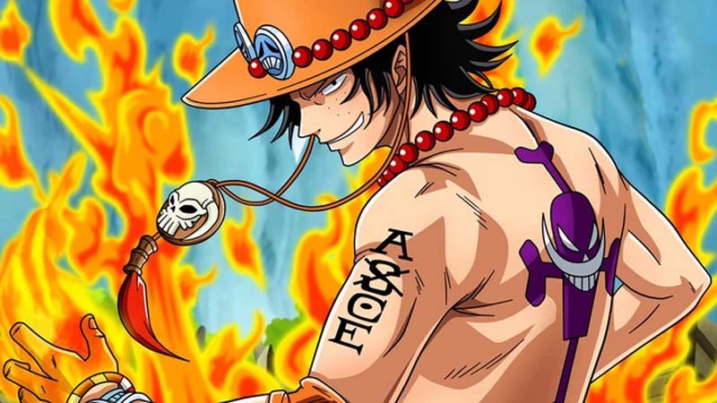 Chan dung oai hung cua Portgas D Ace - One Piece Shoes Store