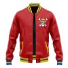 Monkey D. Luffy Pattern OP Varsity Jacket FRONT - One Piece Shoes Store