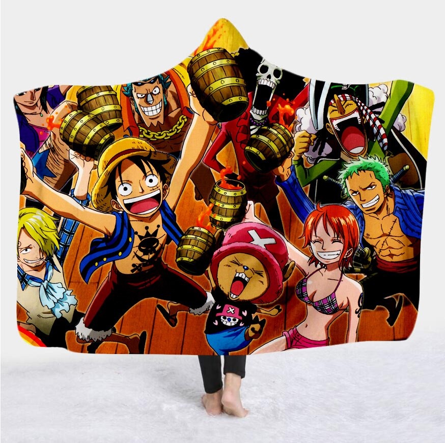 One Piece Celebrating Wearable Hooded Blanket