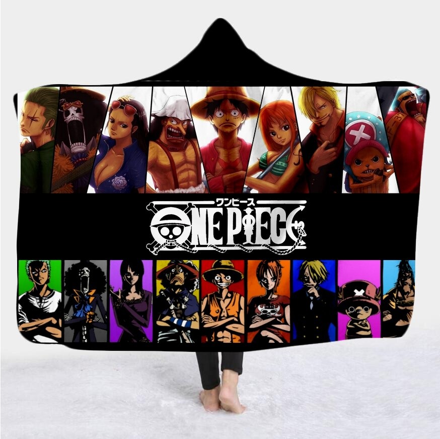 One Piece Crew Wearable Hooded Blanket