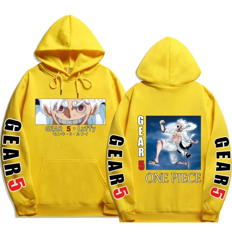 kf S259af541501e49c097bb9356661ea7a5G One Piece Luffy gear 5 nika Long Sleeve Hoodies Pullover anime Hooded Sweatshirt for Youth Boys - One Piece Shoes Store