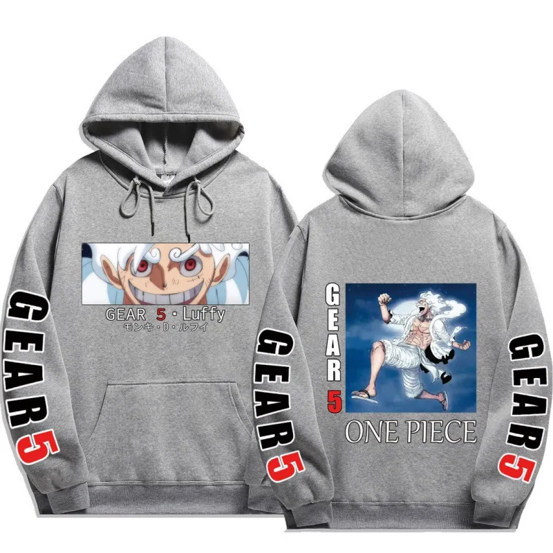 kf S6ac4cabf1a034f41985e542adbef14efI One Piece Luffy gear 5 nika Long Sleeve Hoodies Pullover anime Hooded Sweatshirt for Youth Boys - One Piece Shoes Store