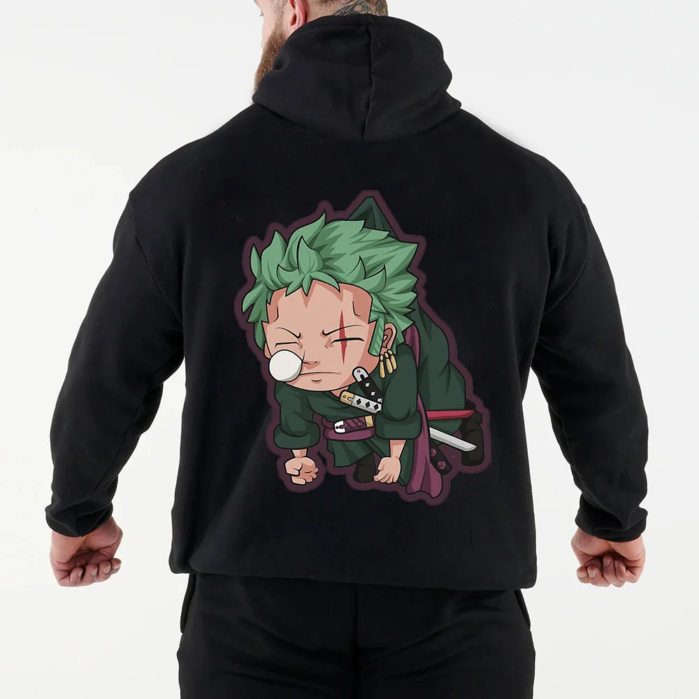kf Se73ed96b79fd400caf6dbfad20e63c34x Anime ONE PIECE Hoodies Roronoa Zoro casual men s and women s pullover role playing clothing - One Piece Shoes Store